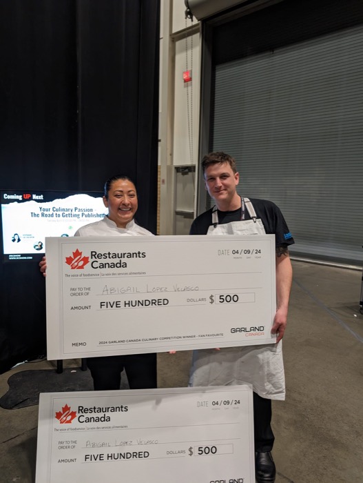 Justin with a fellow chef at the 2024 Garland Canada culinary competition